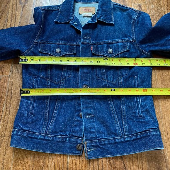 Vintage Levis Denim Jacket Trucker Blue Jean 70706-0216 USA Women Size Medium 18 - Picture 9 of 10
